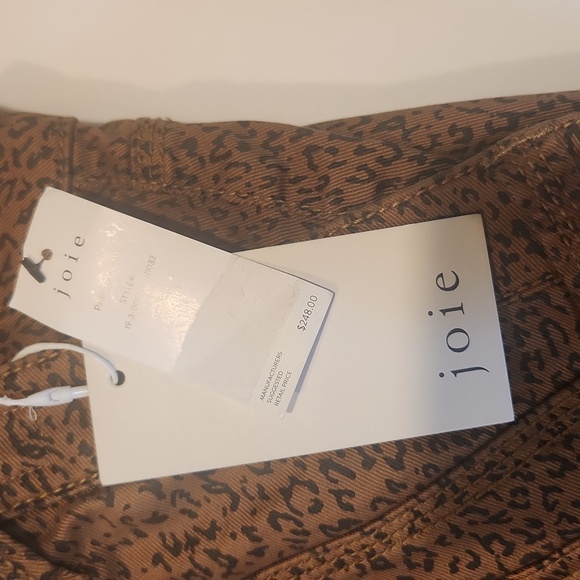NWT Joie, Leopard pants straight leg - Picture 6 of 6